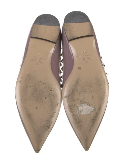 Valentino Rockstud Accents Patent Leather Ballet Flats