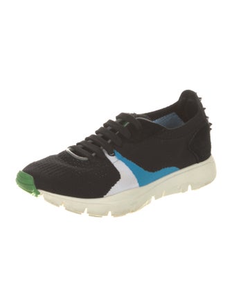 Valentino Rockstud Accents Colorblock Pattern Athletic Sneakers