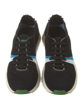 Valentino Rockstud Accents Colorblock Pattern Athletic Sneakers