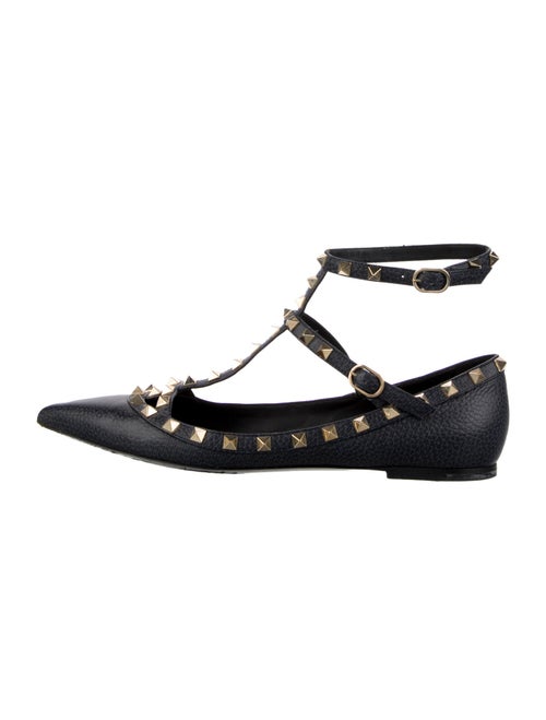 Valentino Rockstud Accents Leather Flats