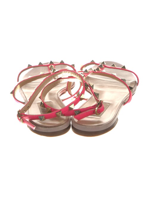 Valentino Rockstud Accents Leather Gladiator Sandals