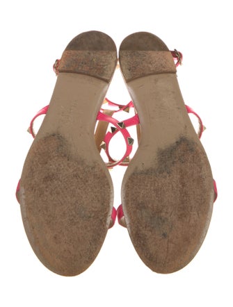 Valentino Rockstud Accents Leather Gladiator Sandals