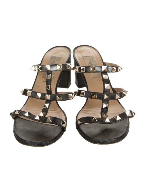 Valentino Rockstud Accents Leather Gladiator Sandals