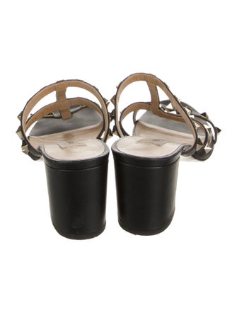 Valentino Rockstud Accents Leather Gladiator Sandals
