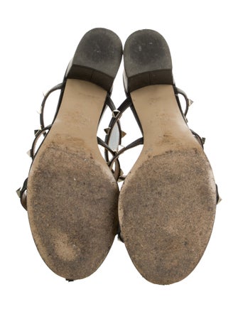 Valentino Rockstud Accents Leather Gladiator Sandals