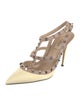 Valentino Rockstud Accents Patent Leather T-Strap Pumps