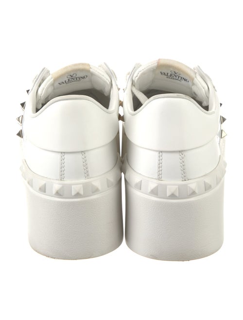 Valentino Rockstud Accents Leather Sneakers