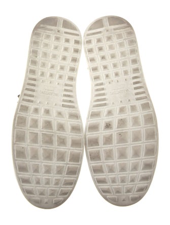 Valentino Rockstud Accents Leather Sneakers