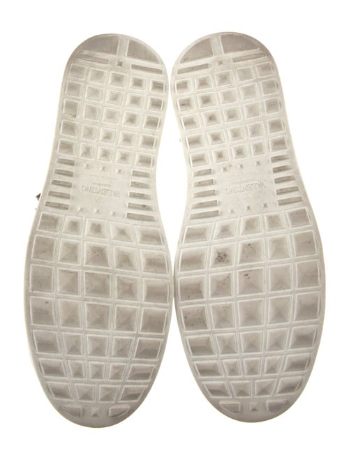 Valentino Rockstud Accents Leather Sneakers