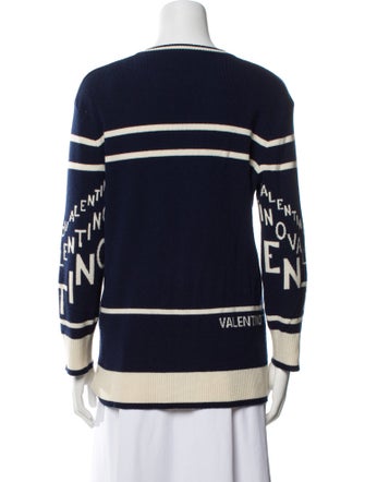 Valentino Virgin Wool Printed Sweater