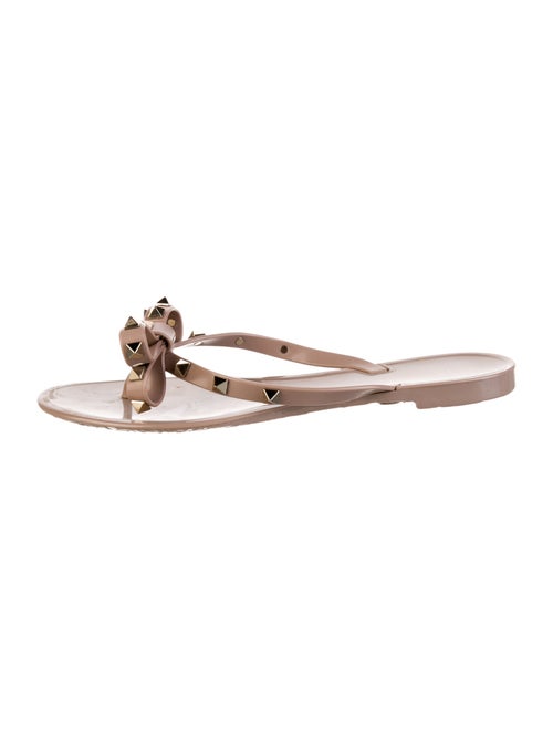 Valentino Rockstud Accents Rubber Slides