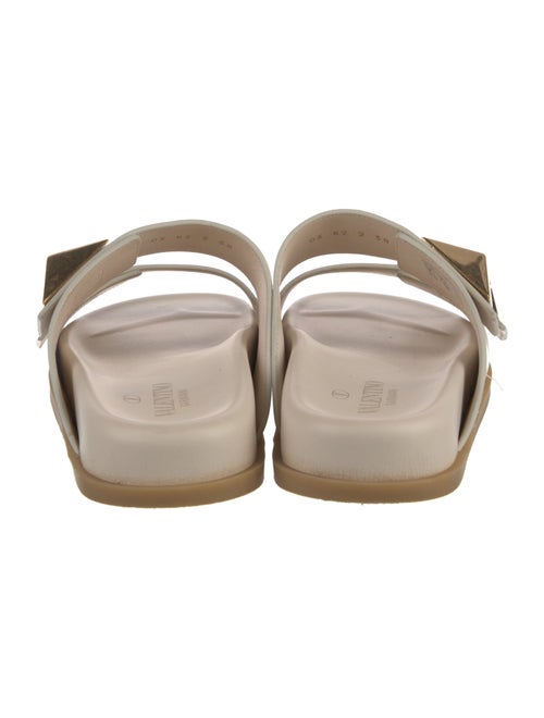 Valentino Rockstud Accents Leather Slides