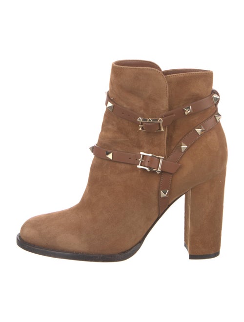 Valentino Rockstud Accents Suede Boots