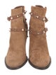 Valentino Rockstud Accents Suede Boots