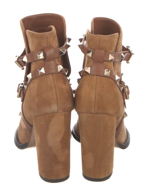 Valentino Rockstud Accents Suede Boots