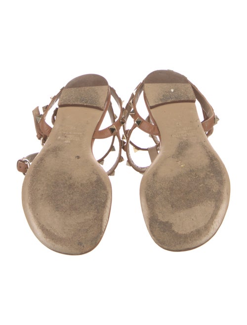 Valentino Rockstud Accents Leather Gladiator Sandals