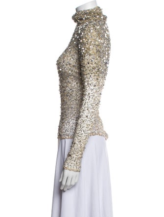 Valentino Sequin Lace Pattern Top