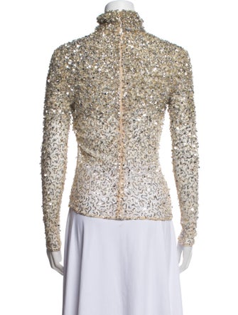Valentino Sequin Lace Pattern Top