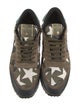 Valentino Rockstud Accents Leather Sneakers