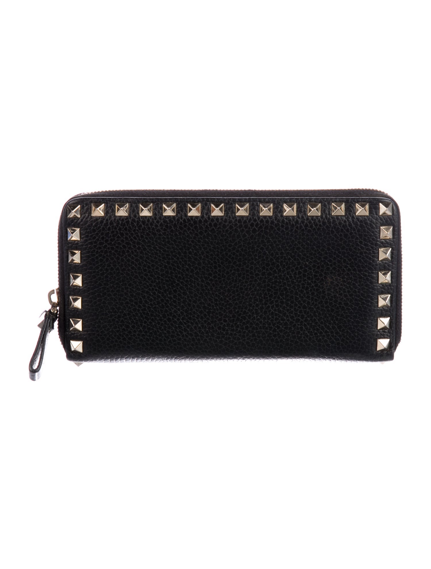 Valentino Rockstud Accents Leather Continental Wallet