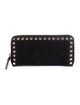 Valentino Rockstud Accents Leather Continental Wallet