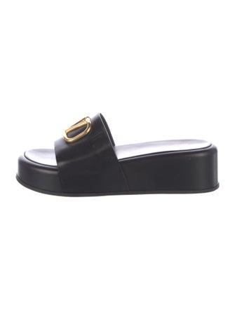 Valentino Leather Slides