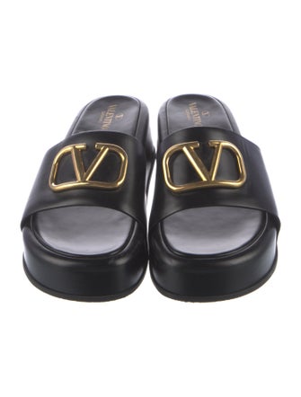 Valentino Leather Slides