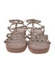 Valentino Rockstud Accents Leather Espadrilles
