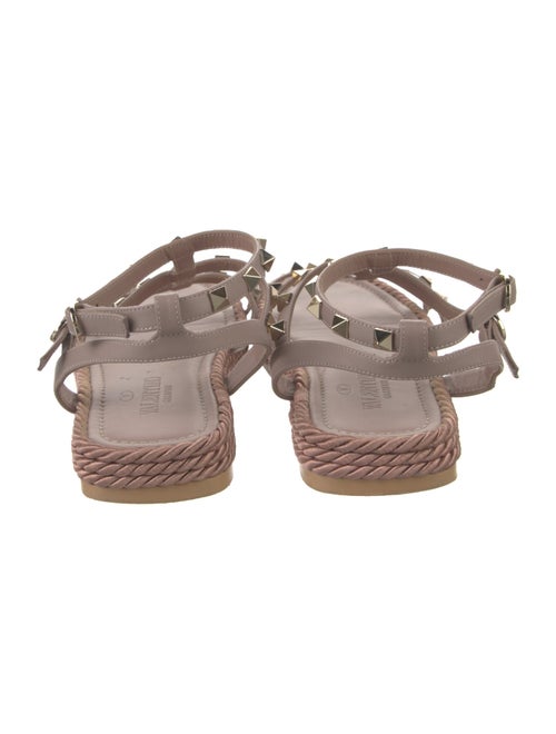 Valentino Rockstud Accents Leather Espadrilles