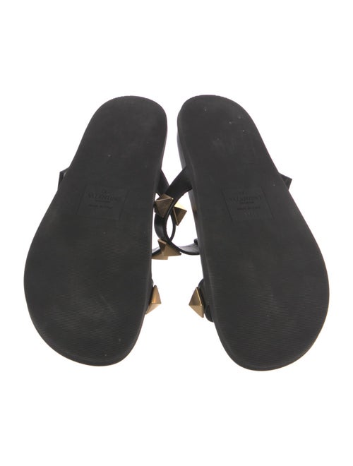 Valentino Rockstud Accents Leather Slides