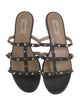 Valentino Rockstud Accents Leather Slides