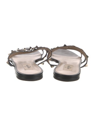 Valentino Rockstud Accents Leather Slides