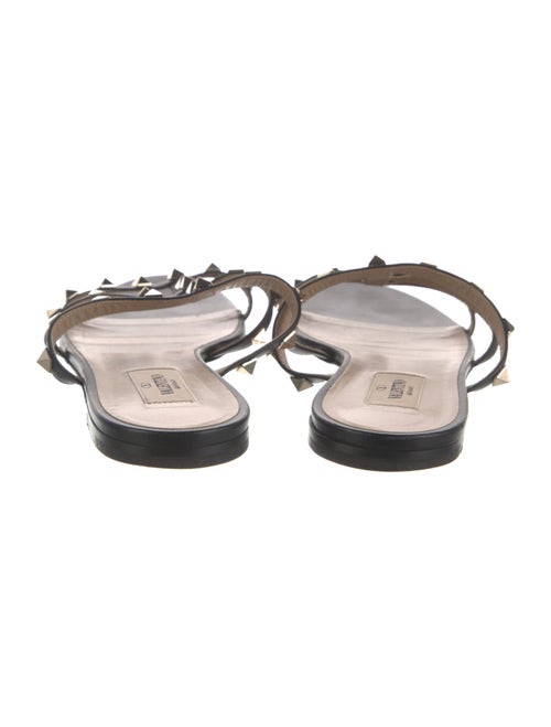 Valentino Rockstud Accents Leather Slides