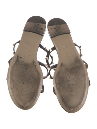 Valentino Rockstud Accents Leather Slides