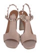 Valentino Rockstud Accents Leather T-Strap Sandals