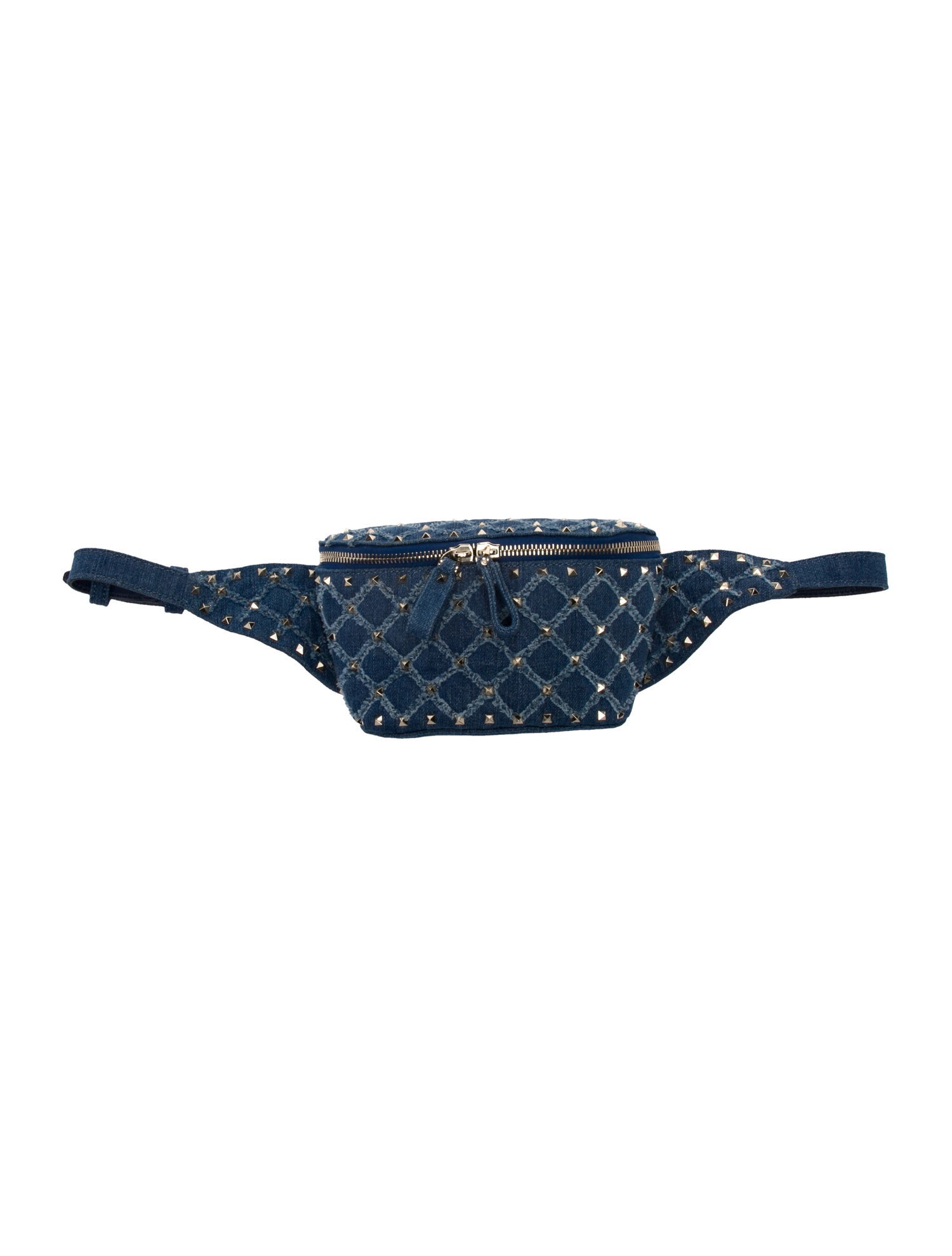 Valentino Denim Rockstud Waist Bag