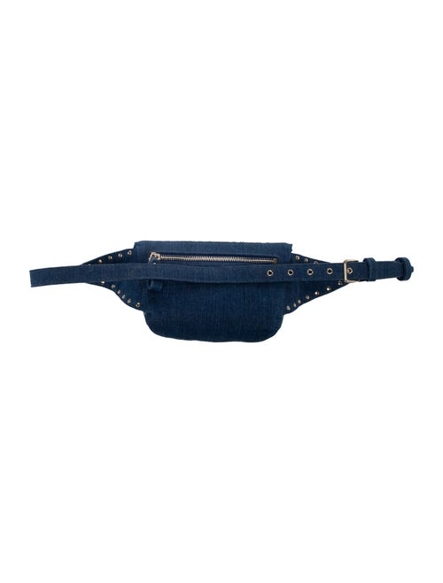 Valentino Denim Rockstud Waist Bag