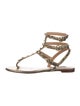 Valentino Rockstud Accents Leather Gladiator Sandals