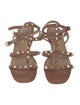 Valentino Rockstud Accents Leather Gladiator Sandals