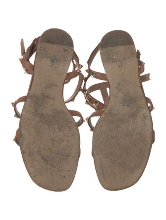 Valentino Rockstud Accents Leather Gladiator Sandals