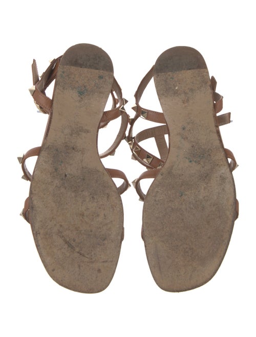 Valentino Rockstud Accents Leather Gladiator Sandals