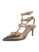 Valentino Rockstud Accents Leather T-Strap Pumps