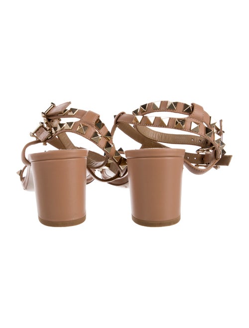 Valentino Rockstud Accents Leather T-Strap Sandals