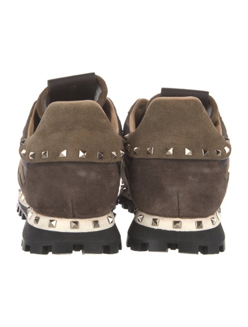 Valentino Rockstud Accents Suede Sneakers