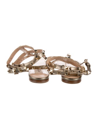 Valentino Rockstud Accents Patent Leather Flats