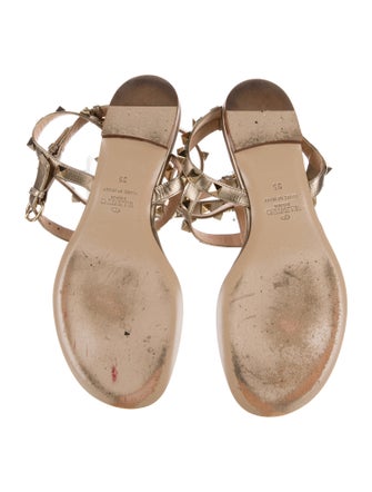 Valentino Rockstud Accents Patent Leather Flats