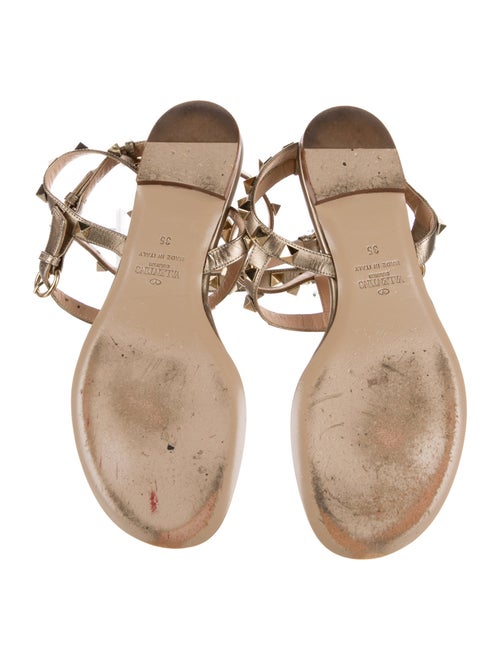 Valentino Rockstud Accents Patent Leather Flats