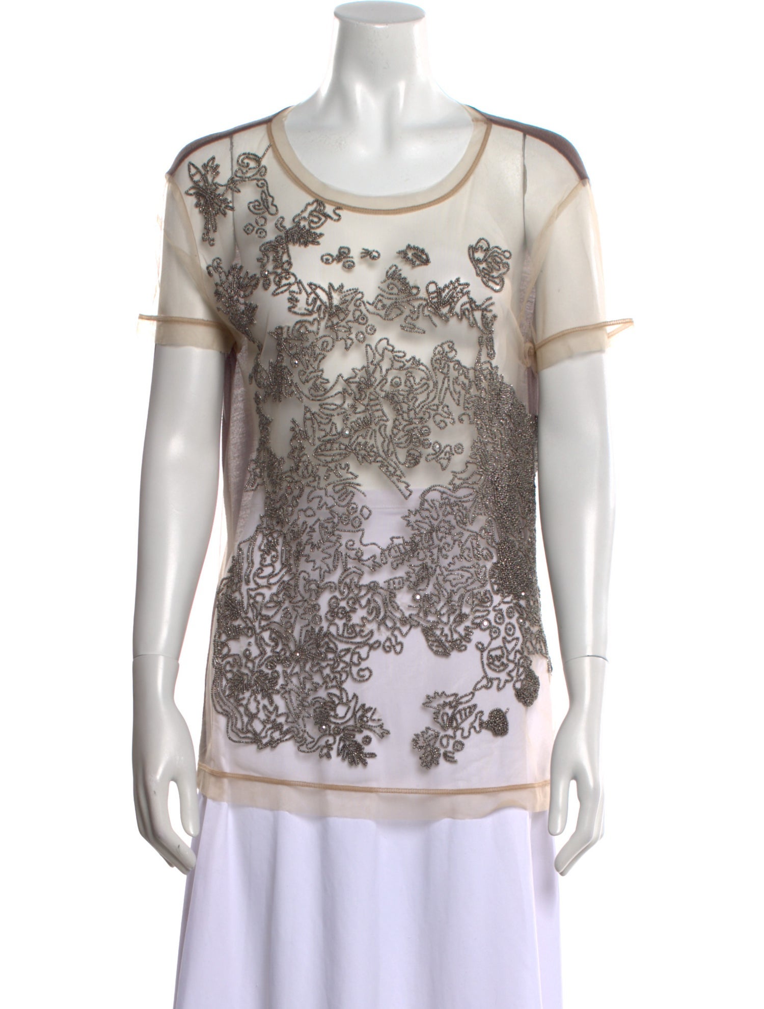 Valentino Printed Scoop Neck T-Shirt