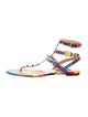 Valentino Rockstud Accents Leather Gladiator Sandals