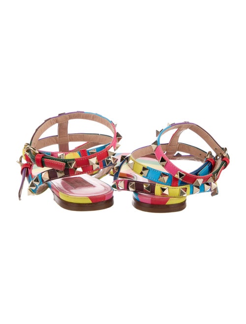 Valentino Rockstud Accents Leather Gladiator Sandals
